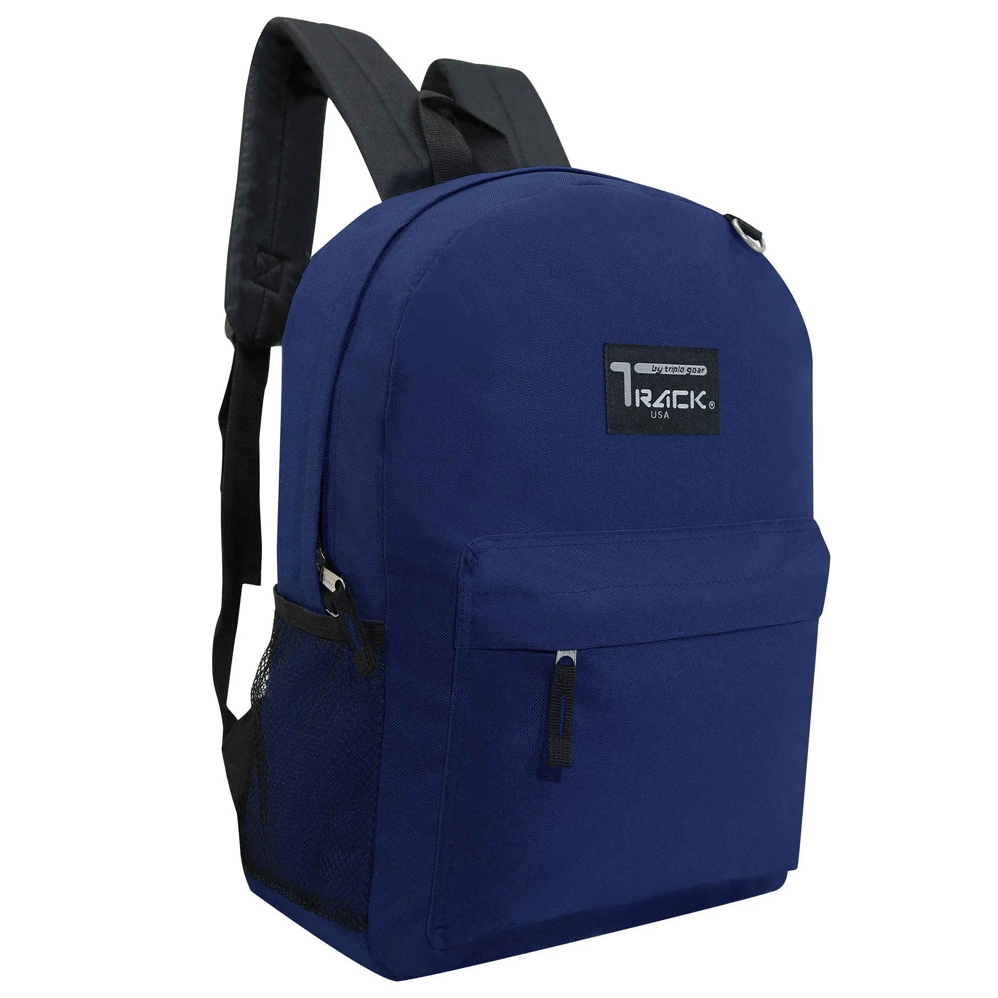 12 Classic 17" Backpacks in Navy Blue & Your Choice of 12 Bulk Hygiene Kits - Wholesale Care Package: Homeless, Emergency, Charity