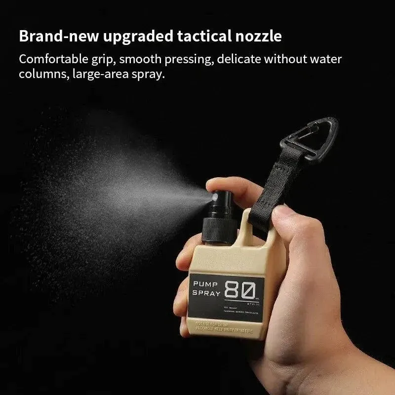 80ml Pump Spray Bottle Portable Empty Cosmetic Containers with Buckle Alcohol Perfume Refillable for Outdoor Camping Hiking