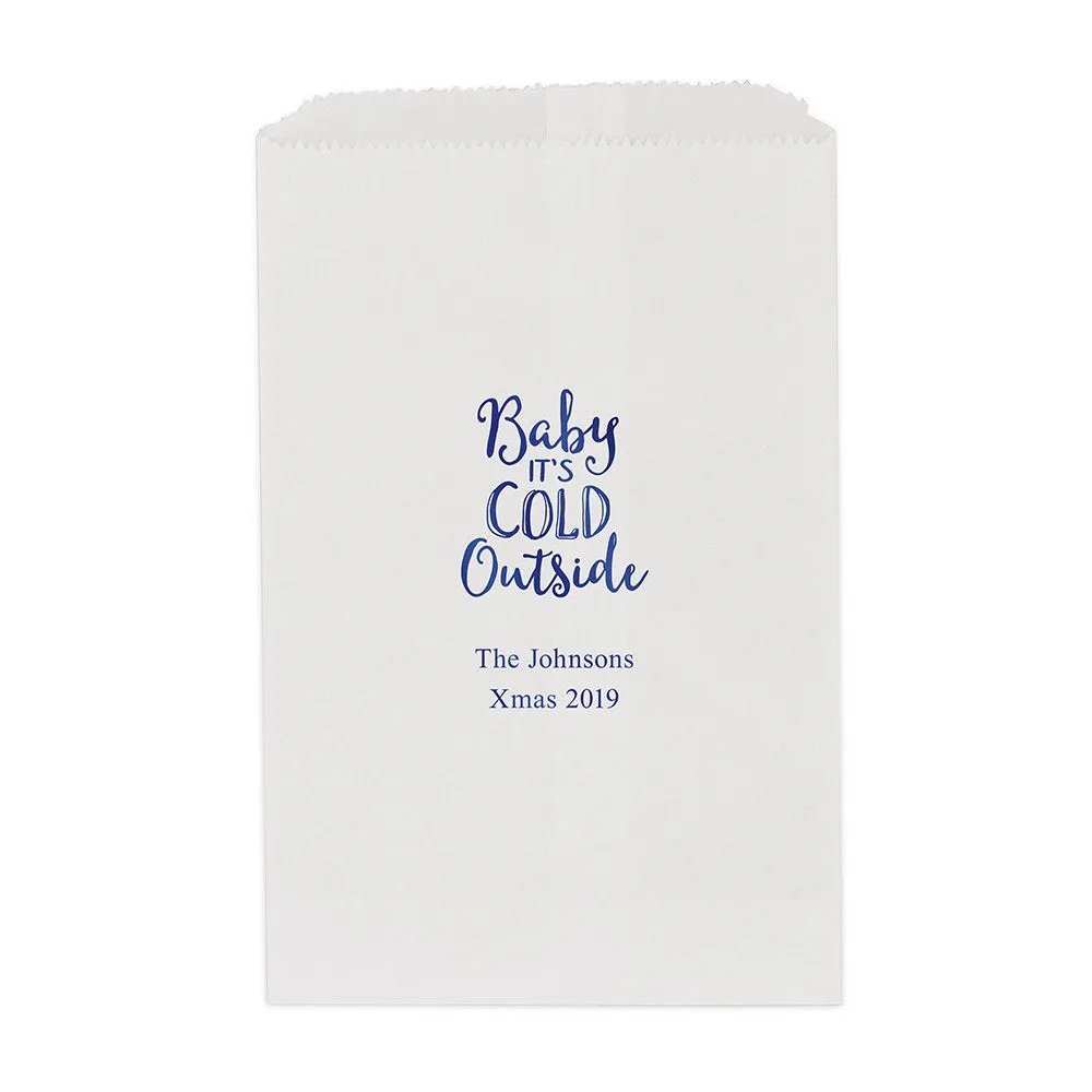 BABY IT'S COLD OUTSIDE FLAT POCKET STYLE GOODIE BAG