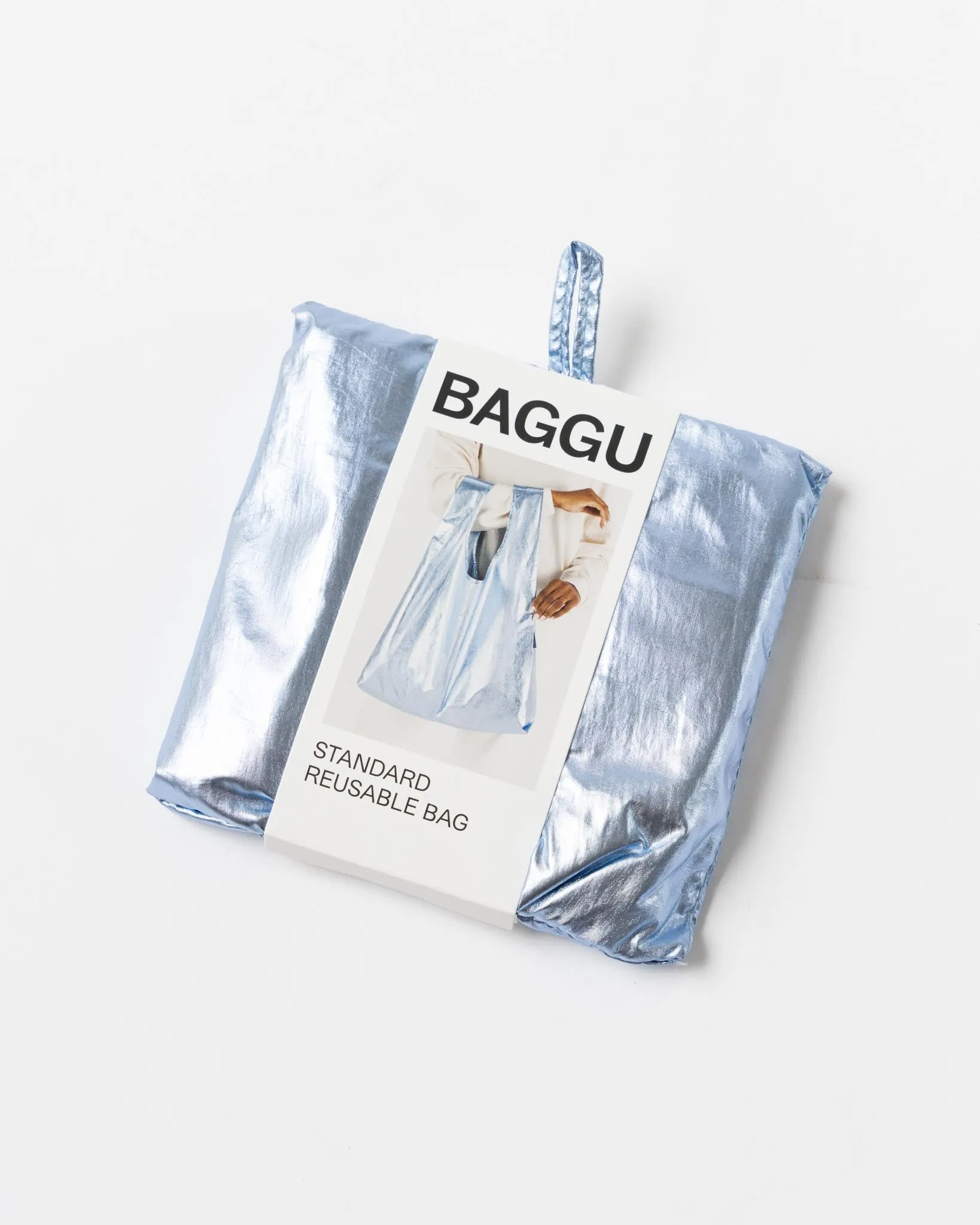 Baggu Standard Baggu in Metallic Light Blue