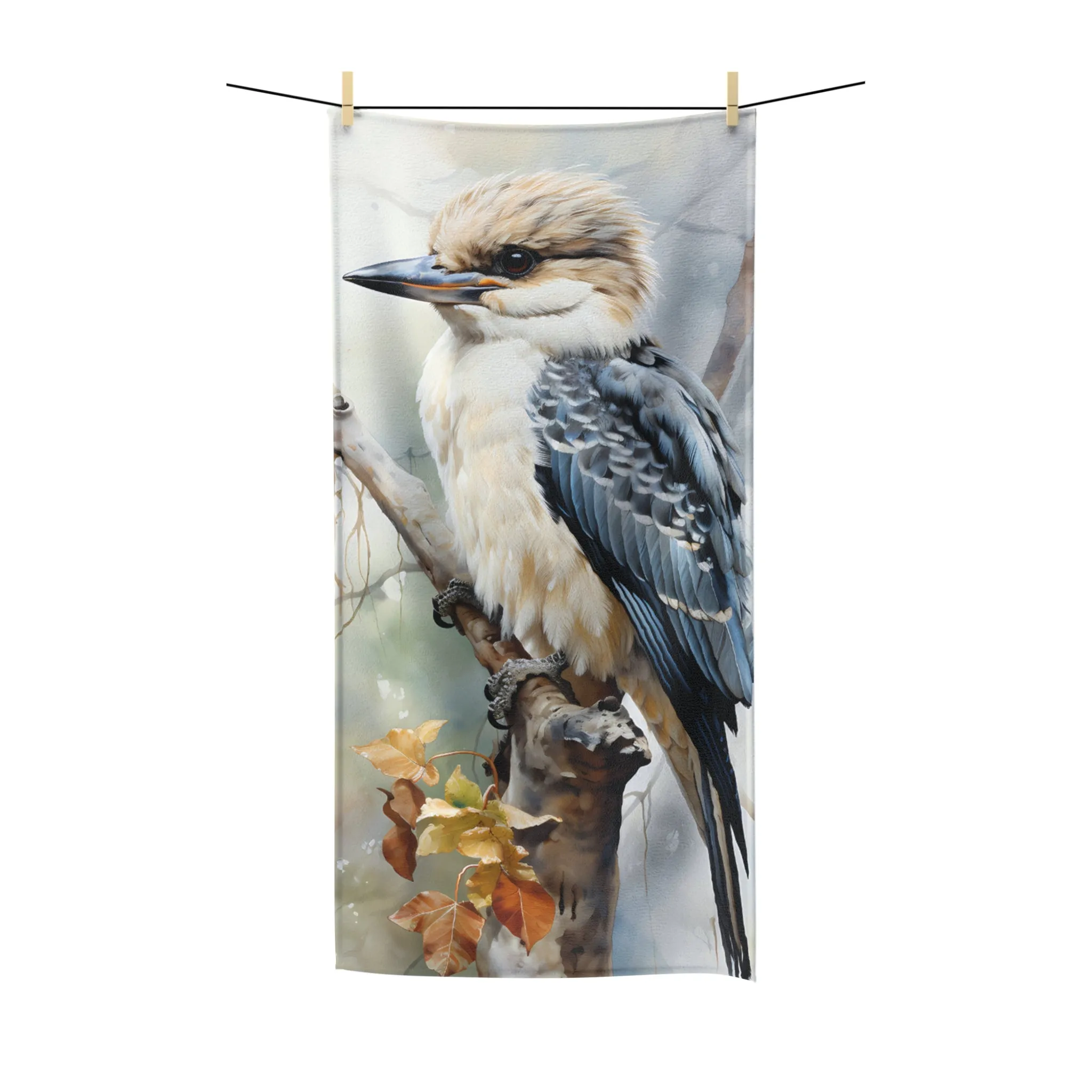 Beach Towel, Australian Animals, Kookaburra, Polycotton Towel