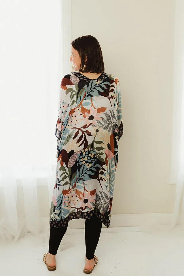 Botanical Floral Kimono