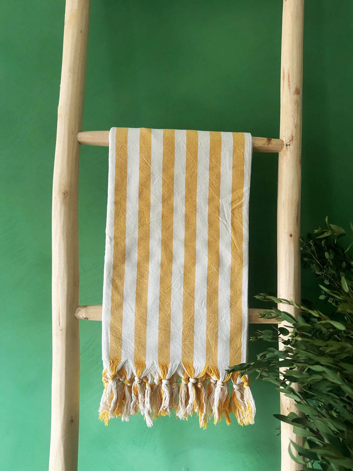 Brighton Stripe Hammam Towel, Mustard