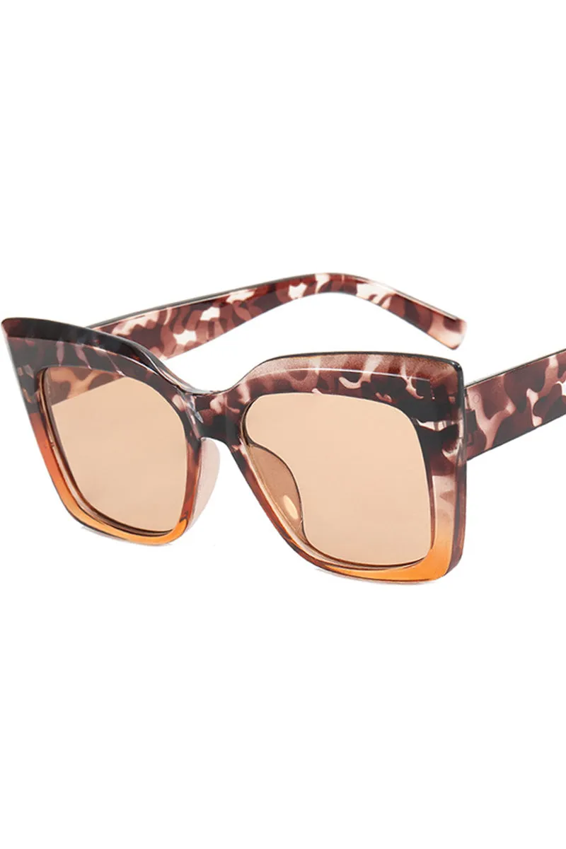 CATS EYE BIG FRAME SUNGLASSES