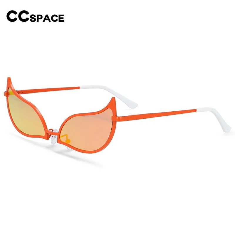 CCspace Unisex Full Rim Cat Eye Alloy Frame Sunglasses 54328