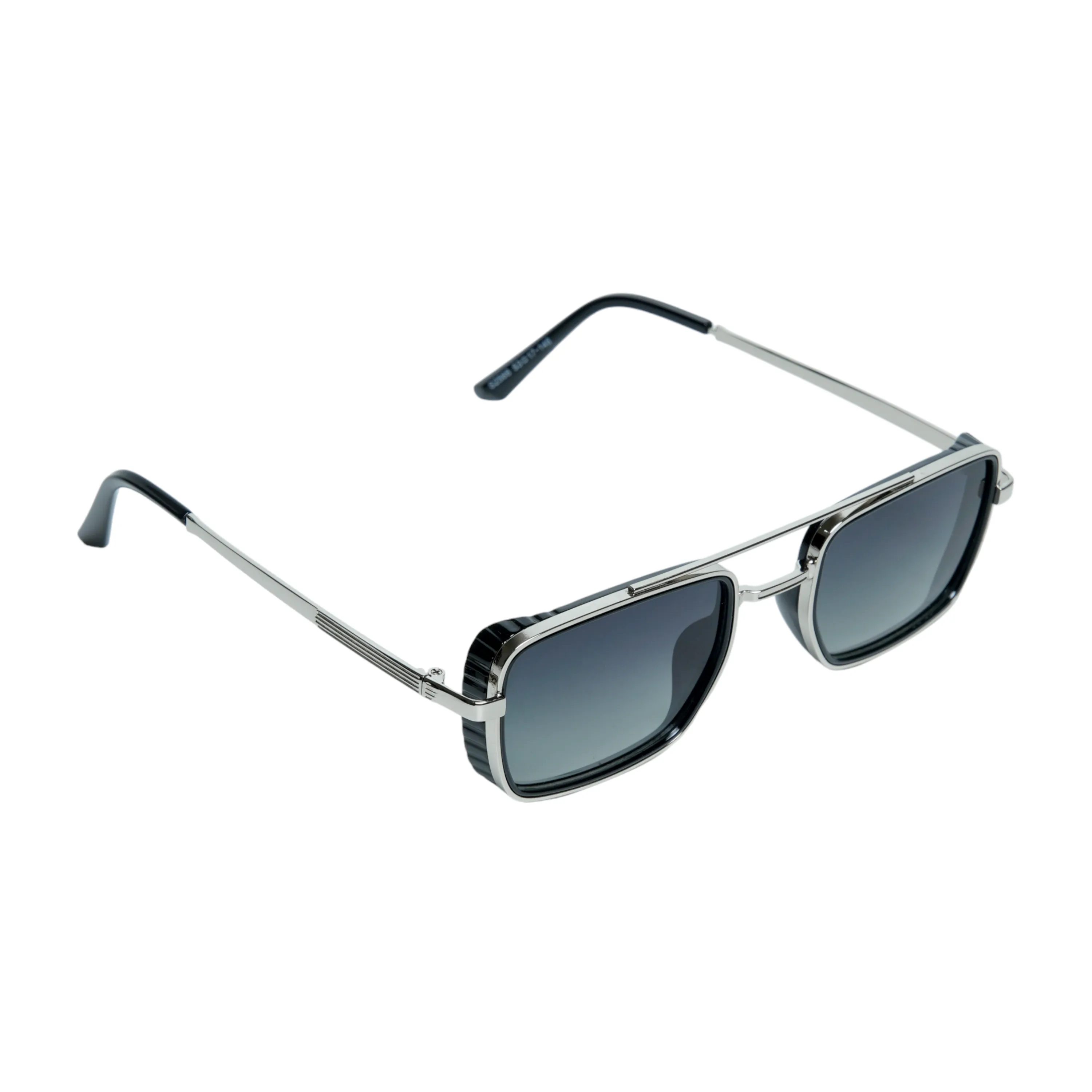 Chokore Double Bridge Sunglasses with UV 400 Protection (Green & Silver)