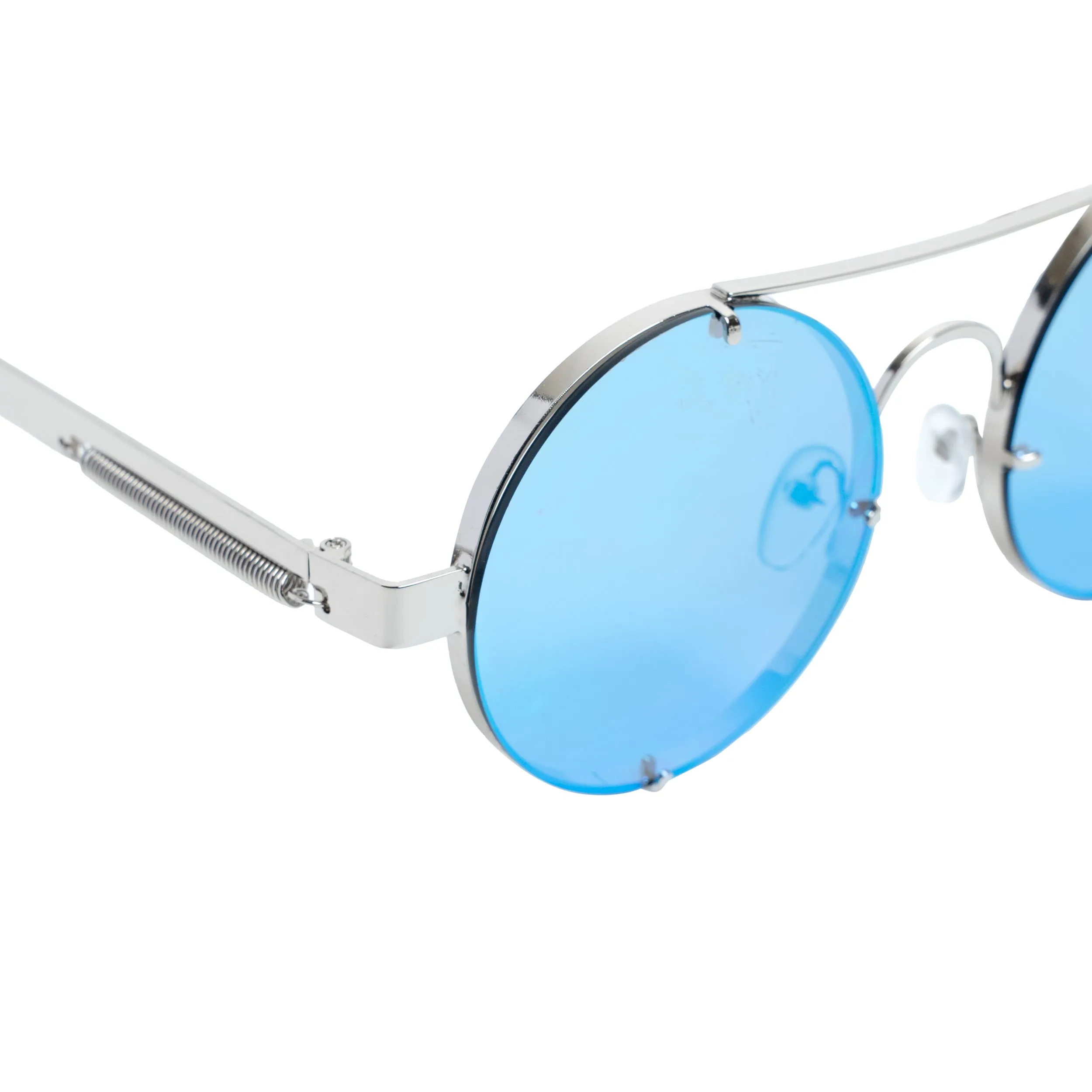 Chokore Retro Polarized Sunglasses (Blue & Silver)