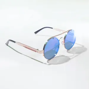 Chokore Retro Polarized Sunglasses (Blue & Silver)