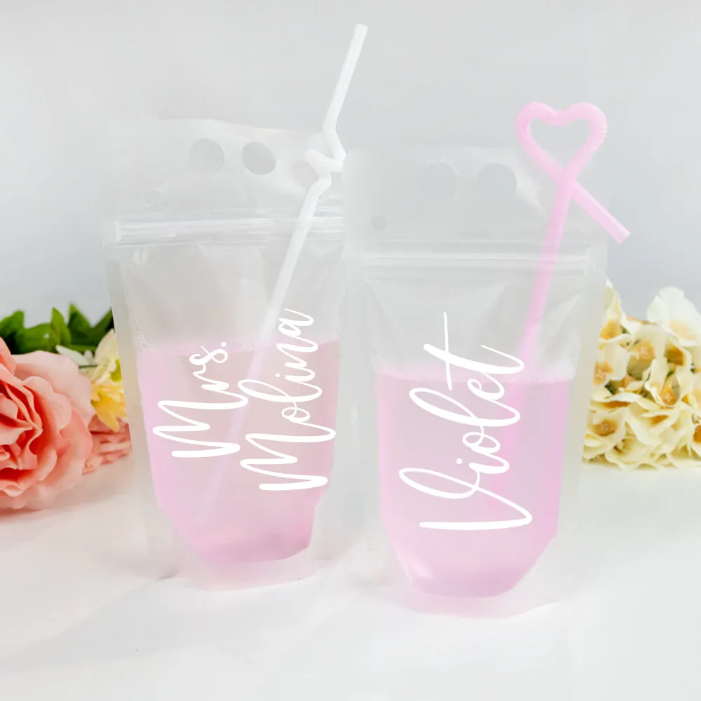 Custom Bridesmaid Drink Pouches