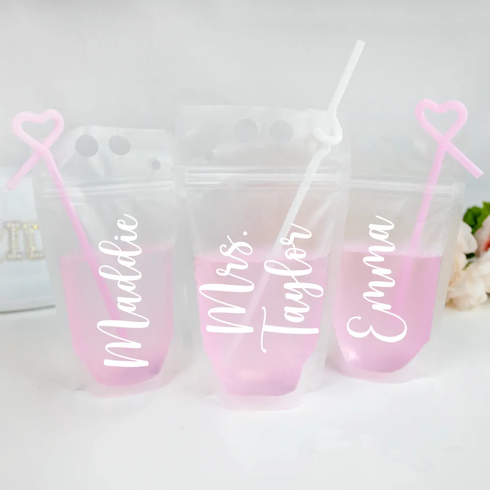 Custom Bridesmaid Drink Pouches