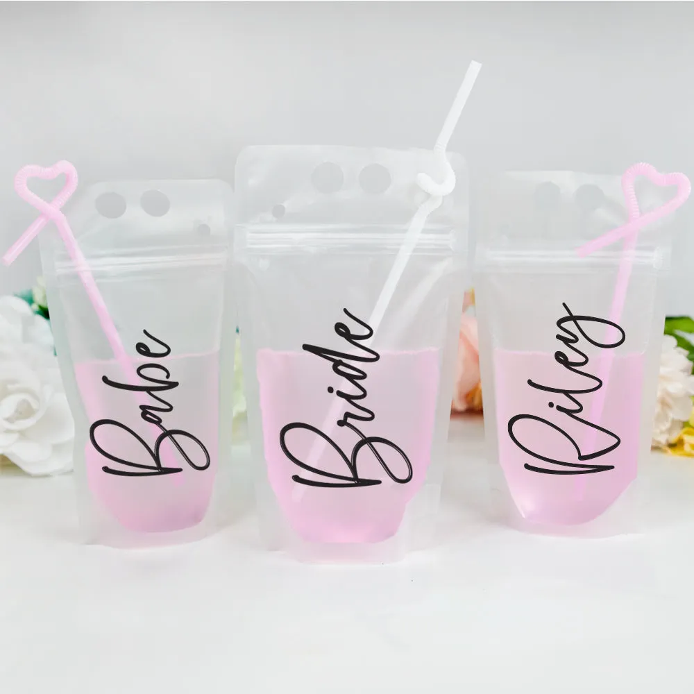 Custom Bridesmaid Drink Pouches