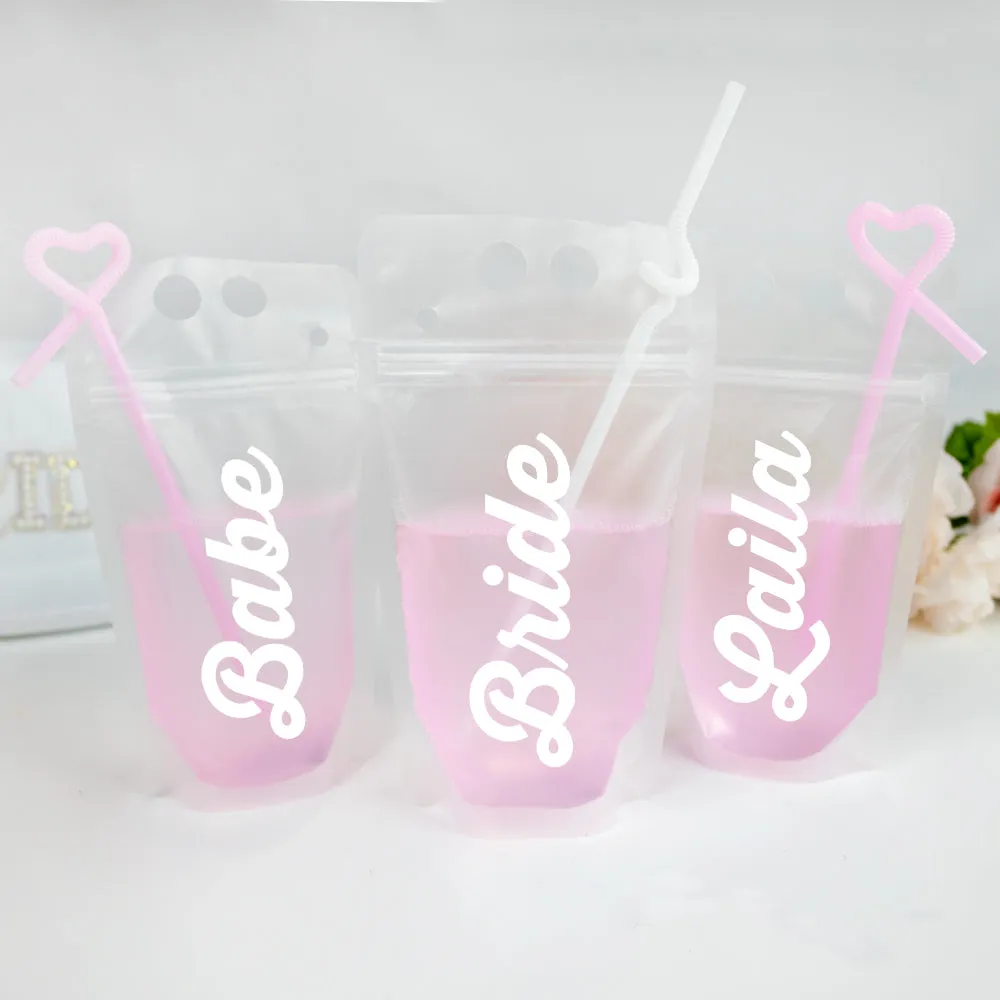 Custom Bridesmaid Drink Pouches