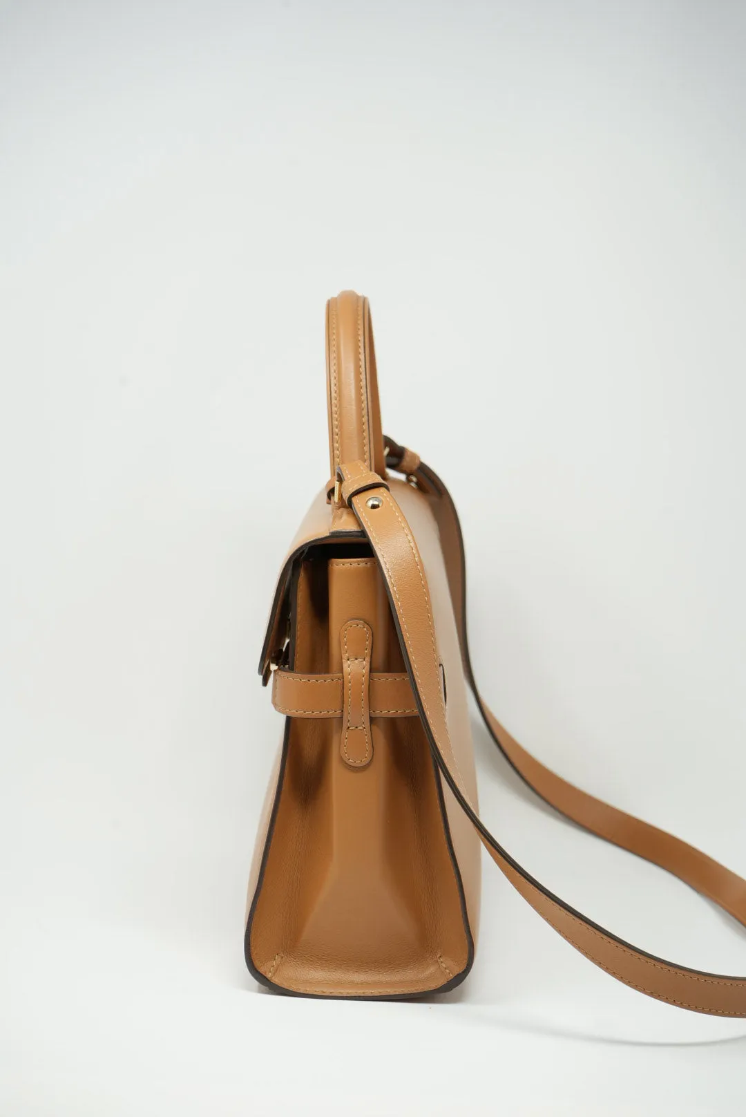 Delvaux Tempete MM Hand Bag Brown