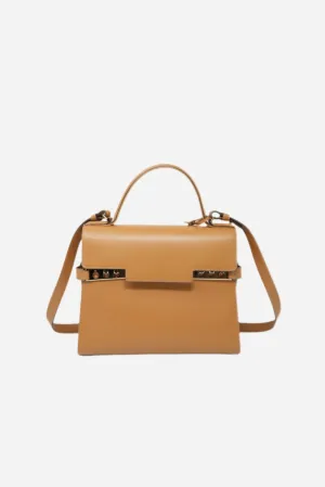 Delvaux Tempete MM Hand Bag Brown