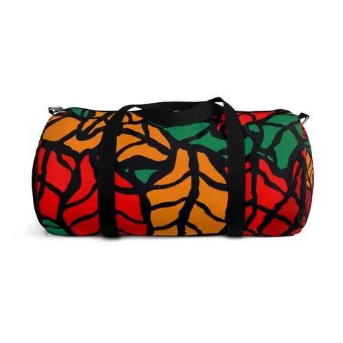 Duffel Bags, Red And Green Autumn Leaves Style Bag