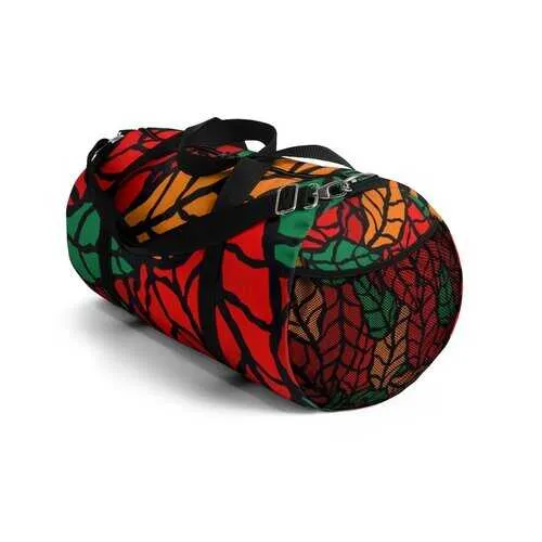 Duffel Bags, Red And Green Autumn Leaves Style Bag