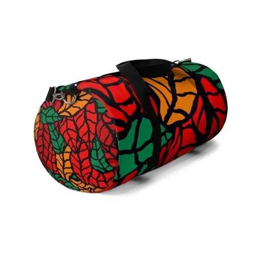 Duffel Bags, Red And Green Autumn Leaves Style Bag