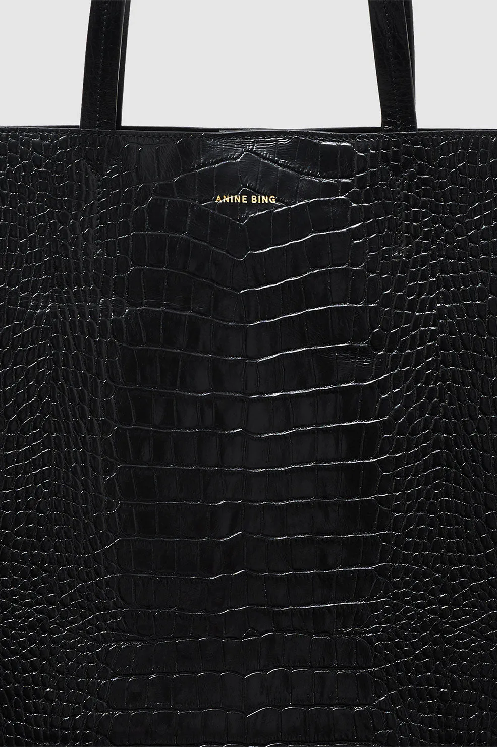 Elly Tote - Black Embossed