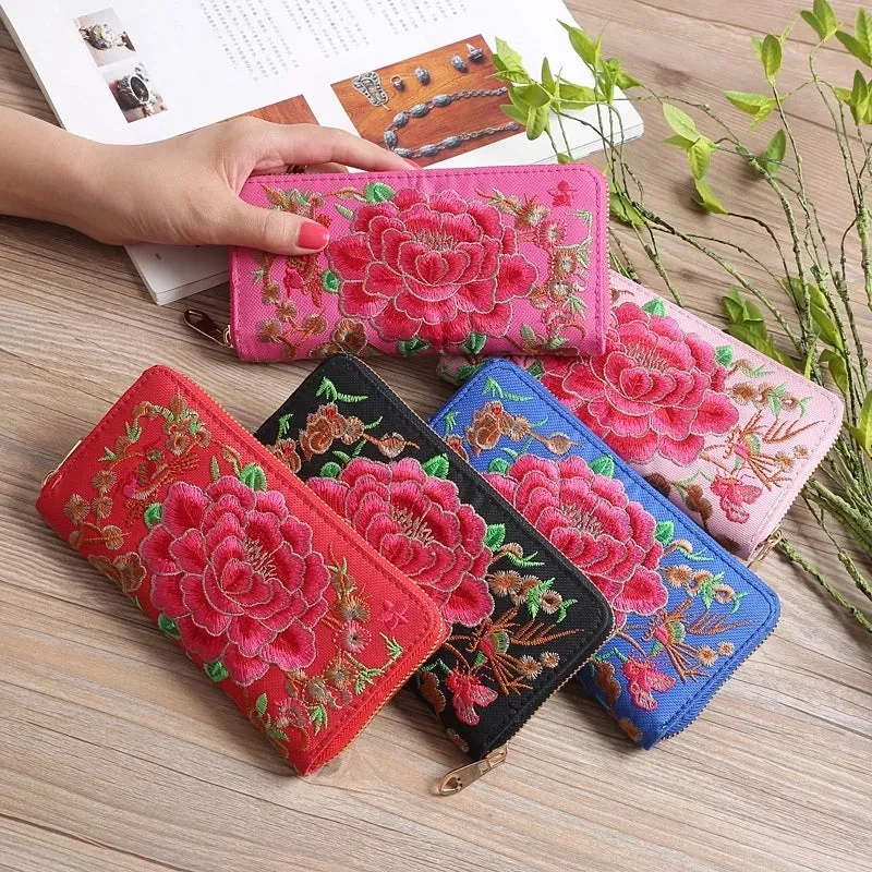 Ethnic Style Embroidered Wallet