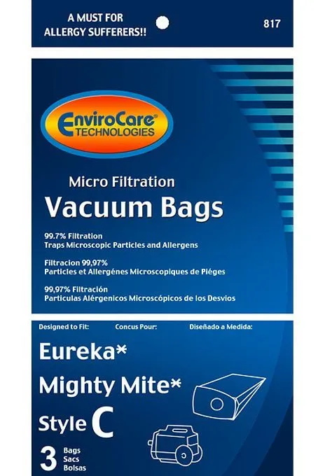 Eureka Mighty Mite Style C Vacuum Bags - 3 Pack (EnviroCare 817)