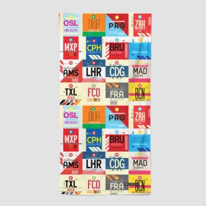 European Airports - Beach Towel