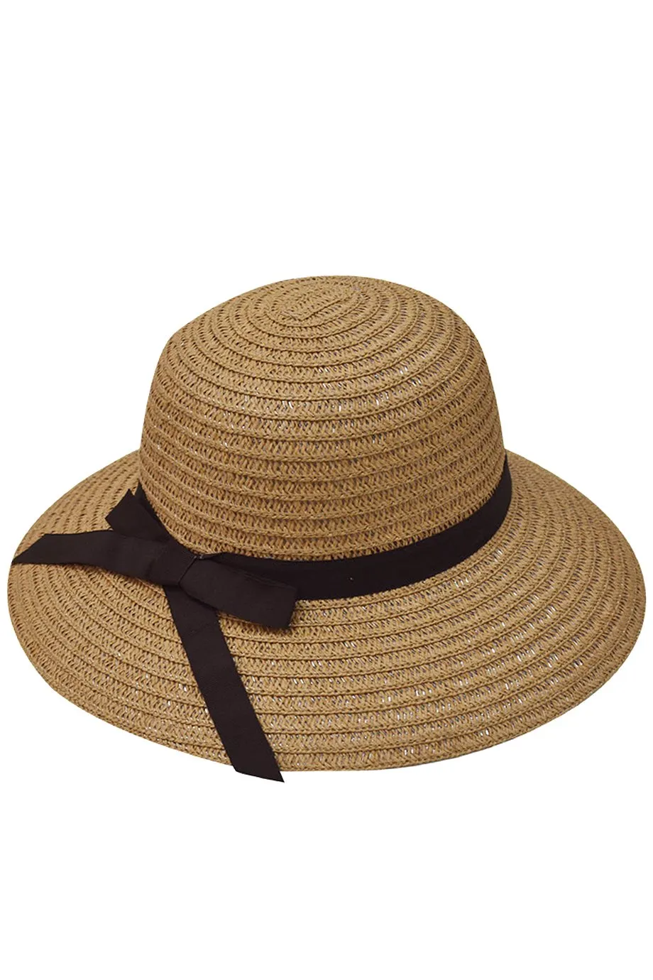 Flavia Beige Straw Beach Hat