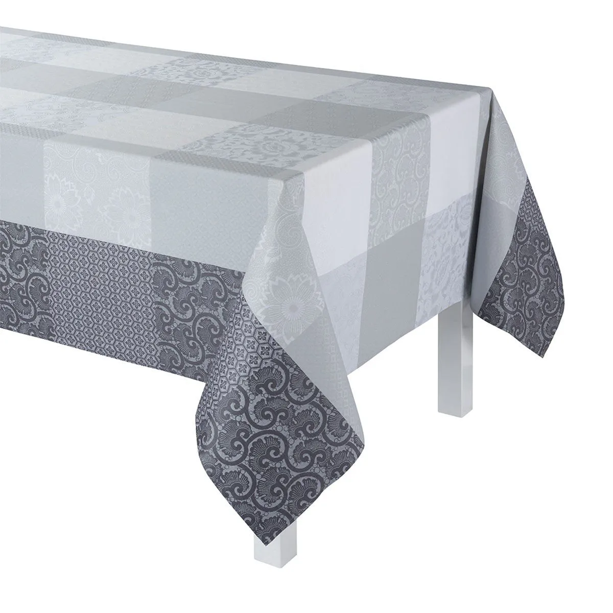 Fleurs de Kyoto Coated Table Linens in Mist