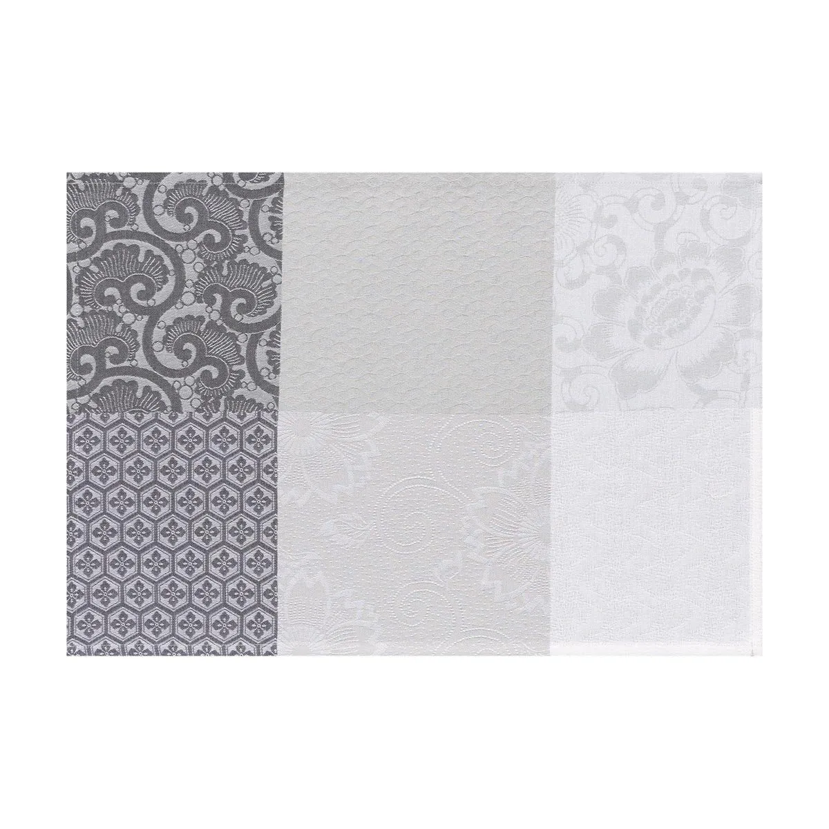 Fleurs de Kyoto Coated Table Linens in Mist