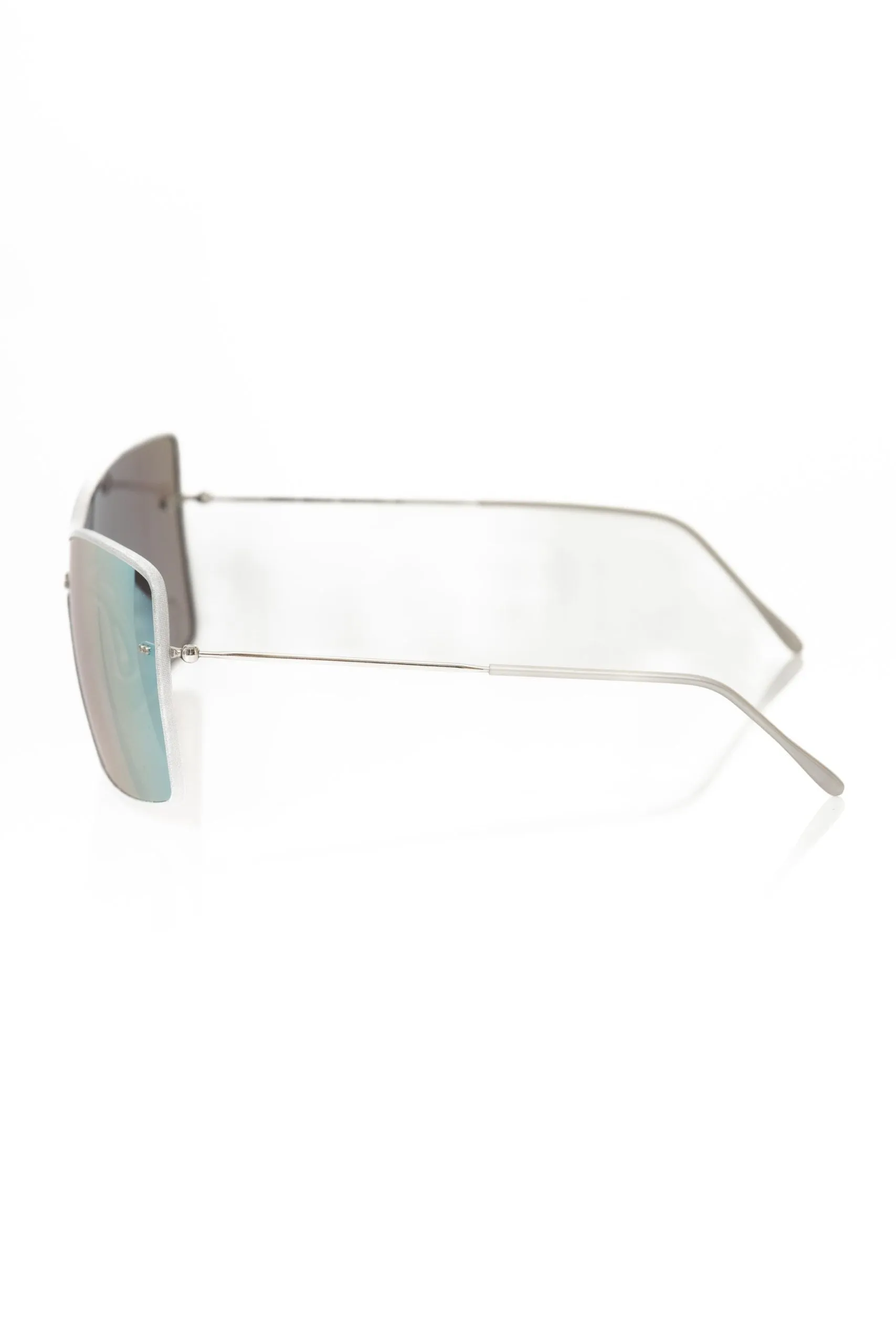 Frankie Morello Silver Metallic Women Sunglass