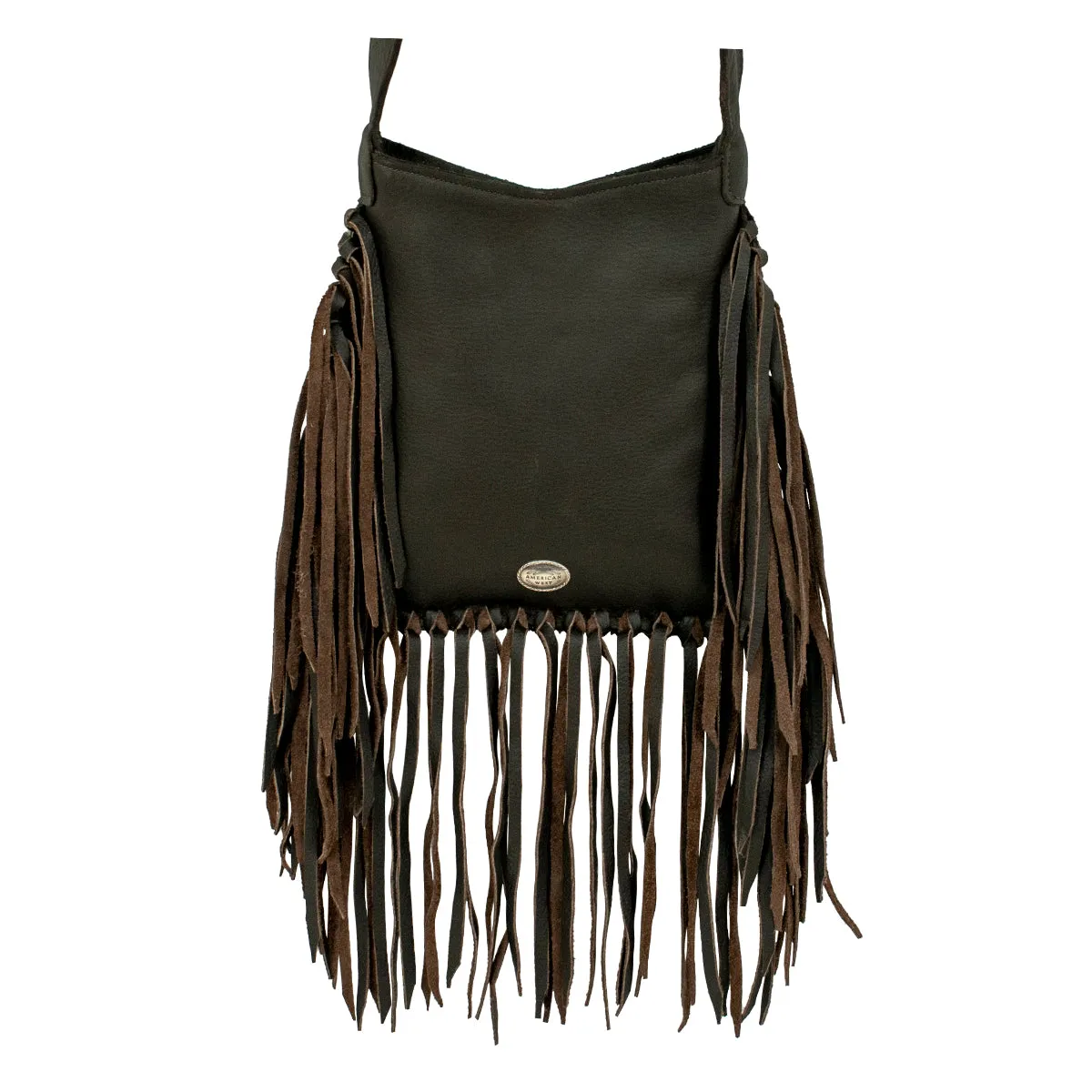 Fringed Cowgirl Messenger Crossbody - Brindle Hair on Hide