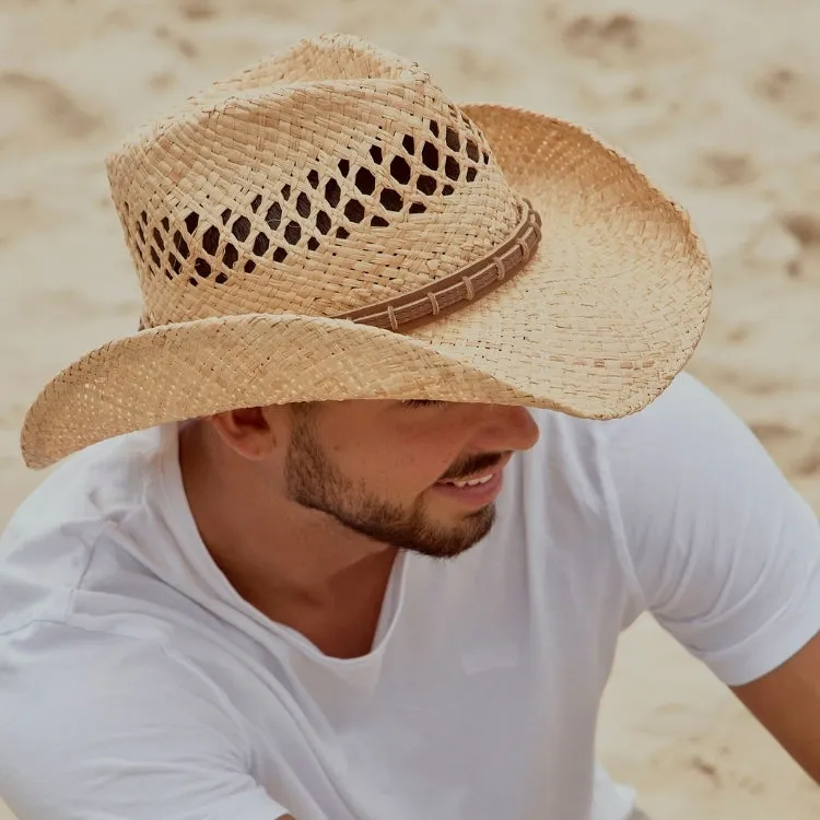 GC Hats Blaze Raffia Cowboy Hat - Natural