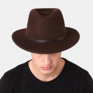 GC Hats Downtown Felt Fedora - Chocolate