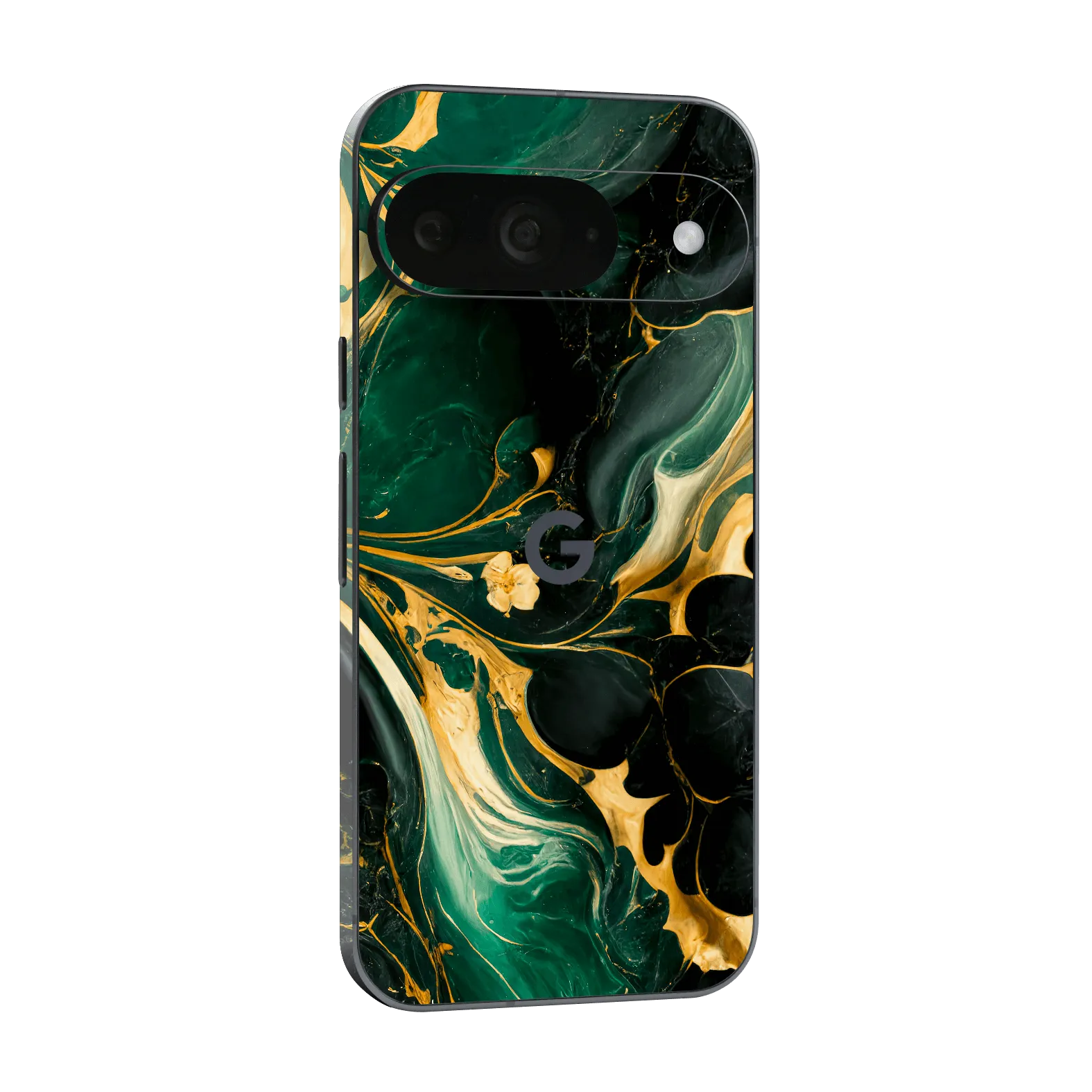 Google Pixel 9 SIGNATURE AGATE GEODE Royal Green-Gold Skin