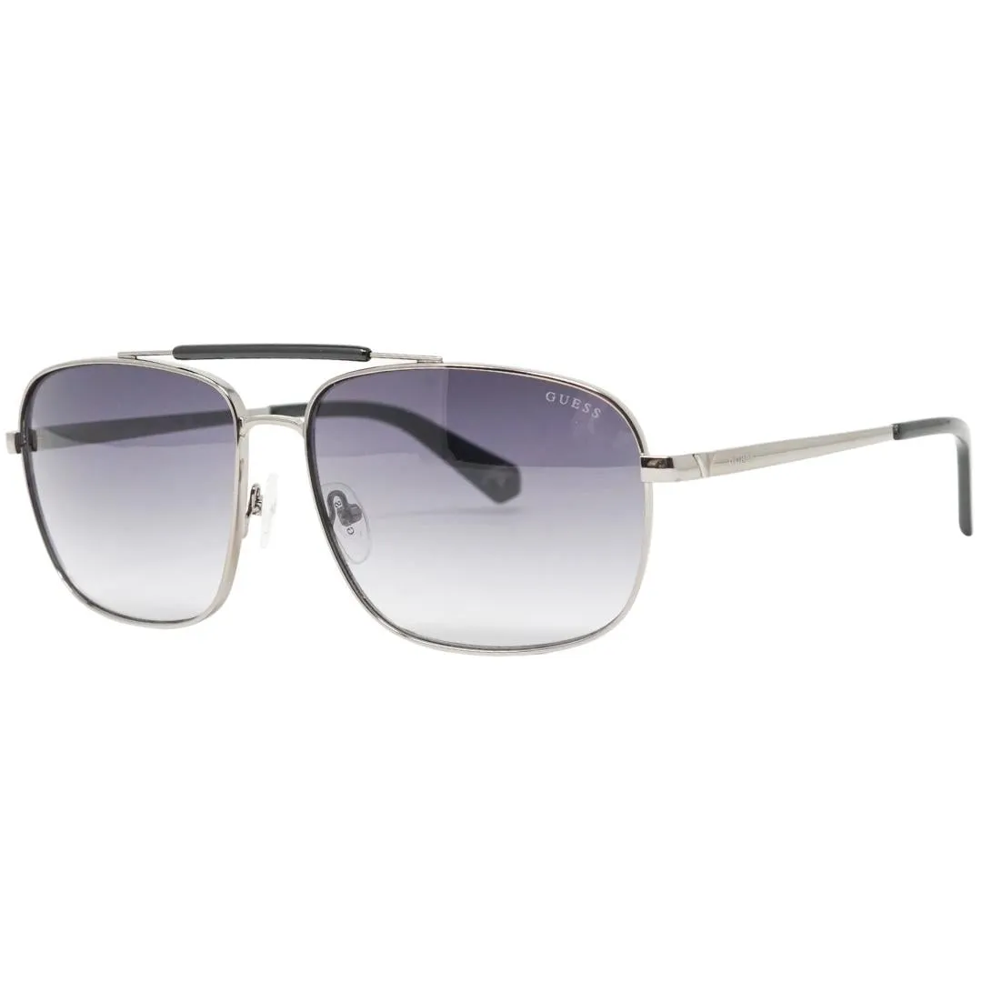 Guess Aviator Shiny Gunmetal Sunglasses