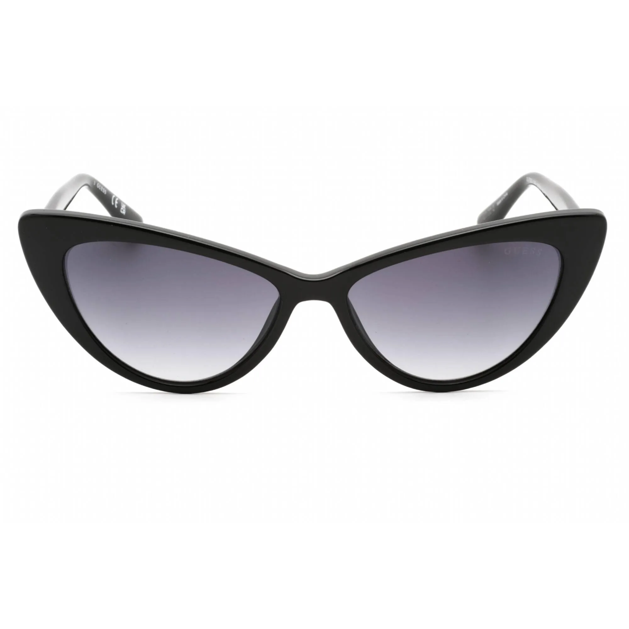 Guess Women's Sunglasses - Shiny Black Plastic Frame Gradient Smoke Lens | GU7830 01B