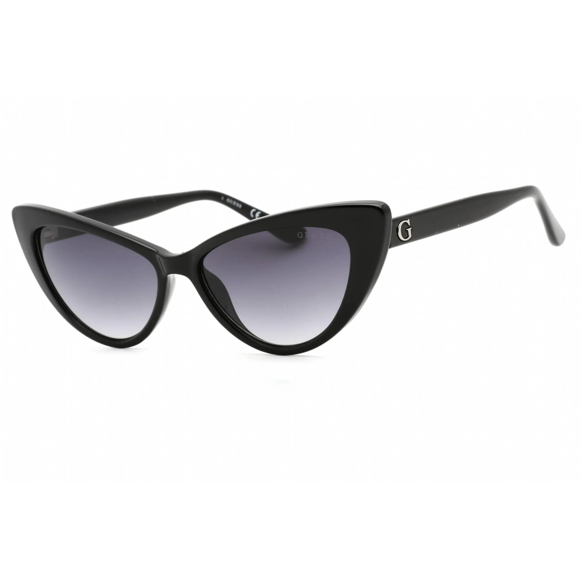 Guess Women's Sunglasses - Shiny Black Plastic Frame Gradient Smoke Lens | GU7830 01B