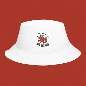 Ha Ha Ha (Shrimp) Embroidered Bucket Hat