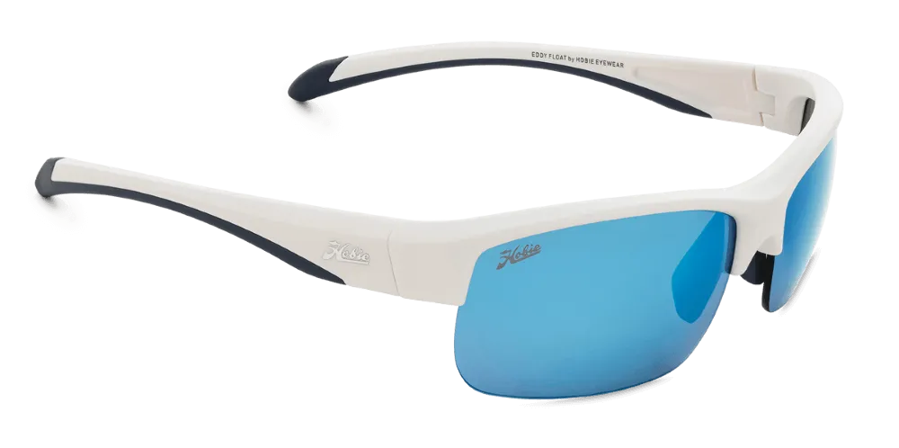 Hobie Eyewear Eddy Float Satin White Frame / Cobalt Polarized Lens