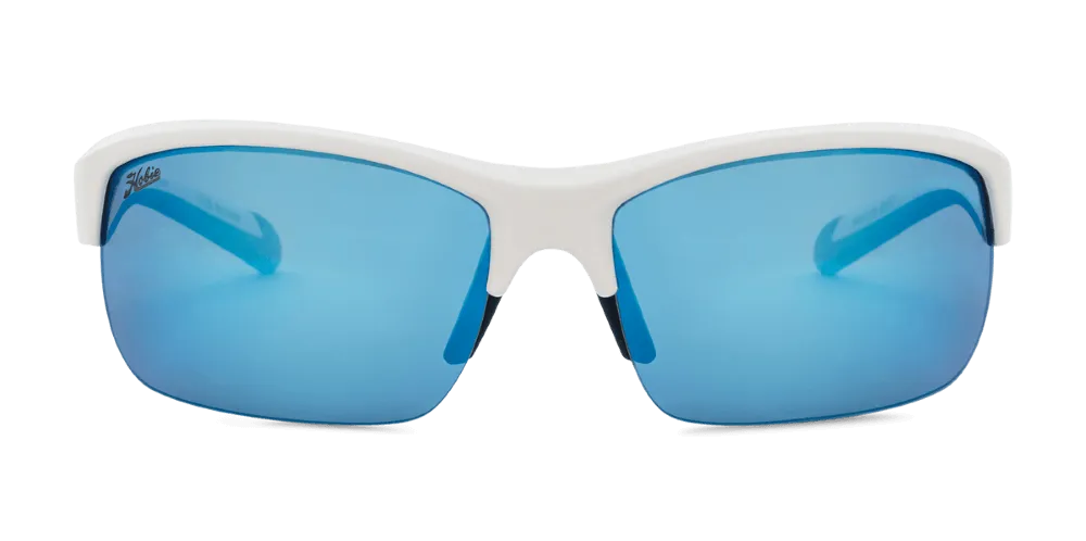 Hobie Eyewear Eddy Float Satin White Frame / Cobalt Polarized Lens