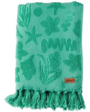 Kip & Co Jade Rock Pool Terry Bath Towel