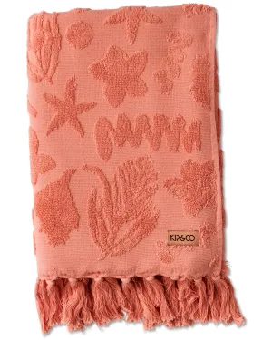 Kip & Co Peach Rock Pool Terry Bath Towel