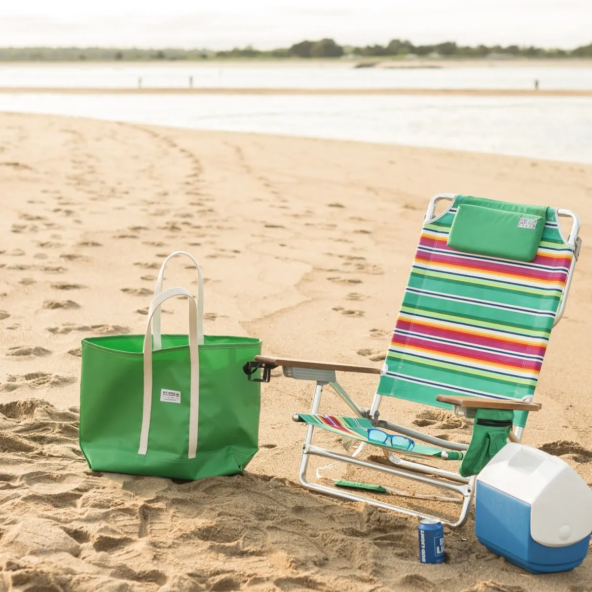 Lime Green Steeletex Beach Tote - Medium