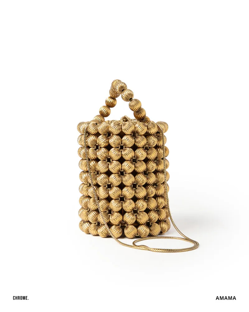 Maxima Bucket Bag In Light Gold