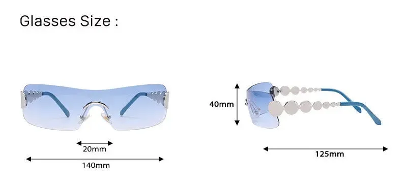 One Piece Rimless Outdoor Sunscreen Sunglasses