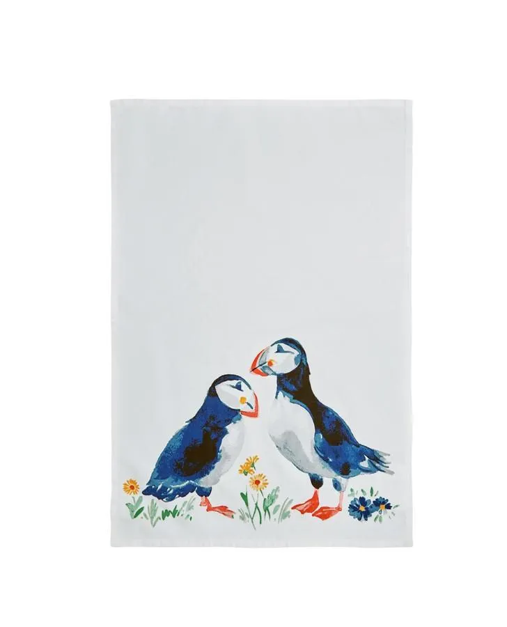 Puffin Harbour Printed Tea Towels