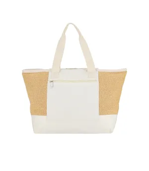 Raffia East/West Tote