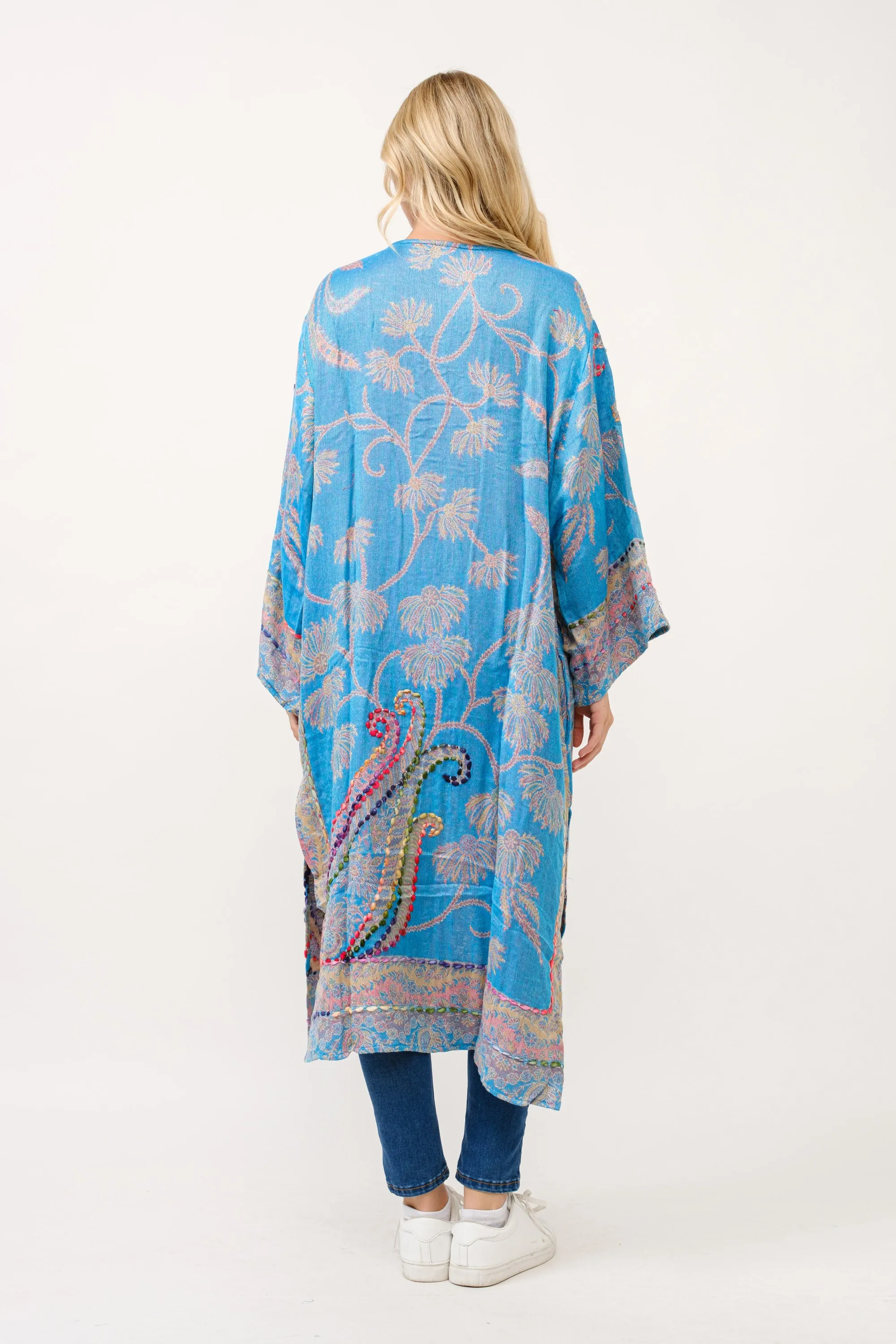 RAJ YASMIN THICK STITCH EMBROIDERED DUSTER