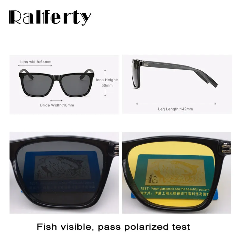 Ralferty Sunglass Square Polarized Sunglasses Men Women Brand Designer Polaroid 7031