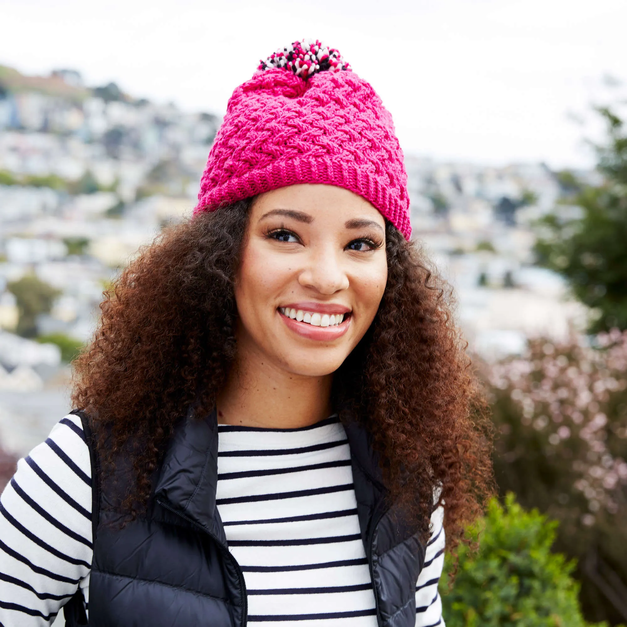 Red Heart Knit Curvaceously Chic Hat