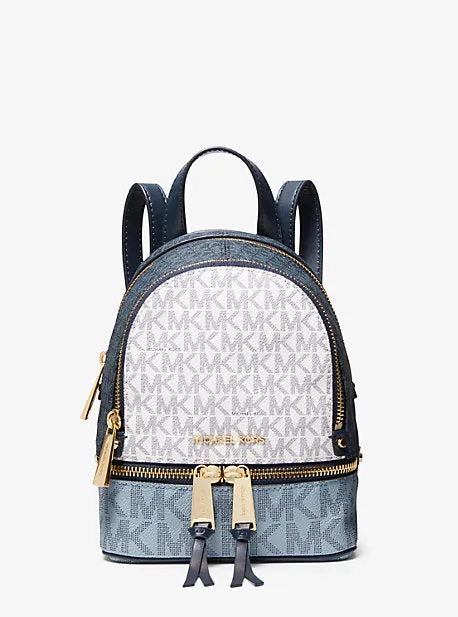 Rhea Mini Color-Block Logo Backpack